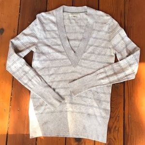 Banana Republic v neck silk cotton cashmere M